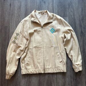 Zara Tan Embroidered Jacket